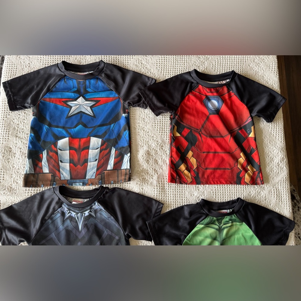 Boys Marvel Avengers Cosplay Athletic T-shirt Bundle 3T - Picture 3 of 5